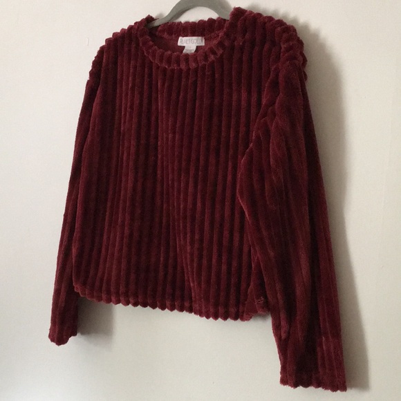 Planet Gold Oversized Cropped Ribbed Sweater - Picture 1 of 5